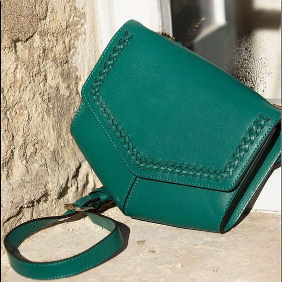 SANDRO Lou Woven Leather Medium Crossbody - Picture 2 of 10